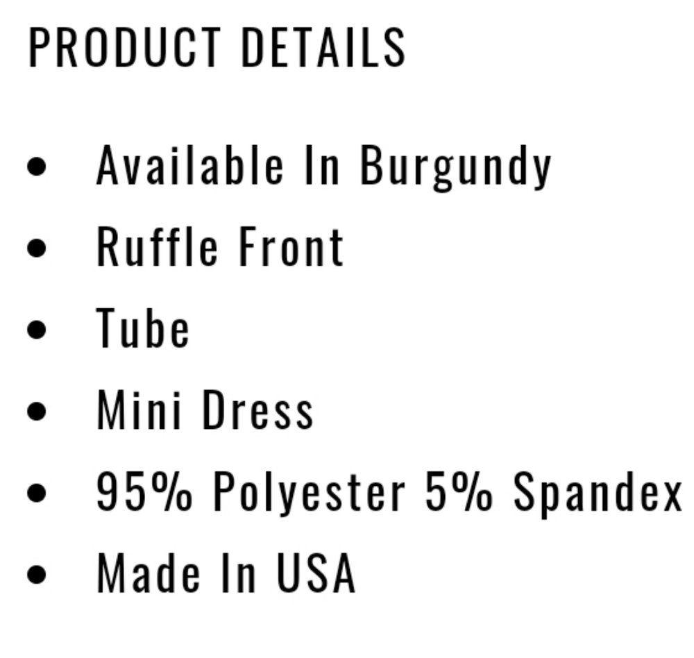 NWT 'Seductive Wine Dress' - Picture 4 of 4